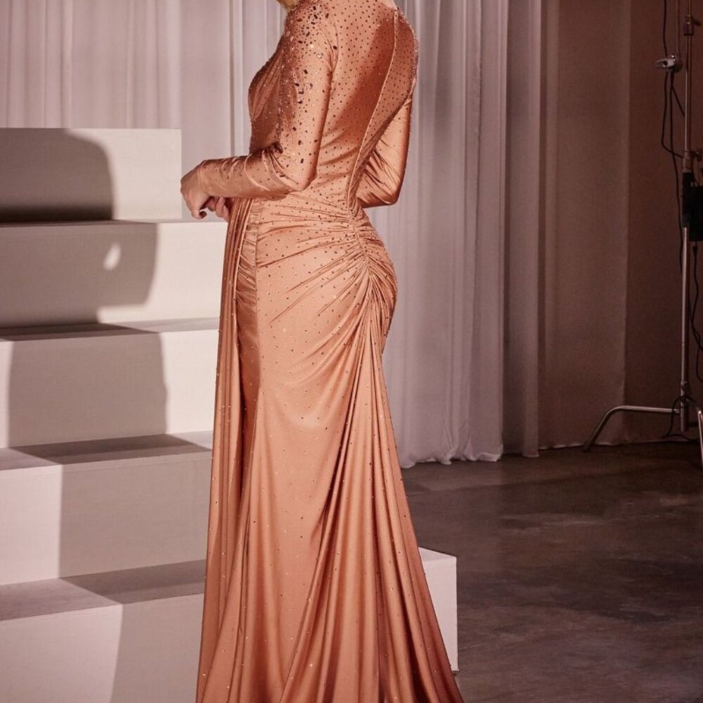 Long sleeve formal dress,mother of the bride,party evening wedding guest - Picture 5 of 7